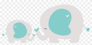 Download Mom And Baby Elephant Elephant Baby Showers Baby Clipart Blue Animals For Baby Png Download 137531 Pikpng