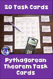 Pythagorean Theorem Task Cards Task Cards Pythagorean Theorem Algebra Activities