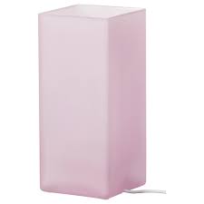 Grono Frosted Glass Pink Table Lamp Ikea