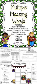 Multiple Meaning Words Multiple Meaning Words Words Teaching