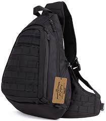 Arcenciel Field Tactical Chest Sling Pack Outdoor Sport One Single Shoulder Man Big Large Ride Travel Backpack One Shoulder Backpack Sling Pack Backpacking Bag