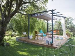 L Amenagement Du Jardin Elle Decoration Terrasse Couverte Pergola Terrasse Couverte Pergola