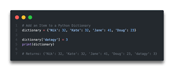 Python Add Key Value Pair To Dictionary Datagy