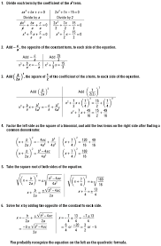 Solve each equation by completing the square. Completing The Square For Pre Calculus Dummies