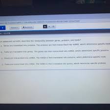 Secreted proteins interact with cells to regulate traits like long bone growth for height or neurotransmitters in the brain for thoughts. Which Statement Correctly Describes The Relation Skip Between Genes Proteins And Traits Brainly Com