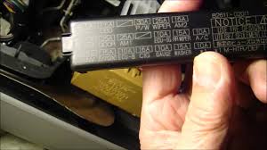 Fuse box in passenger compartment toyota corolla e120. How To Replace Cigarette Lighter Fuse On 2006 Toyota Corolla Youtube