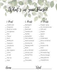 Certificate template free this is a best printable certificate template design that has been provided with some of the most superior technical attributes. What S In Your Purse Bridal Shower Game Free Printable