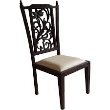 Shilpi hand carved rocking chair sheesham wood. Buy Online Teak Wood Carved Back Dining Chairs Set Of 6 Zifiti Com 529793