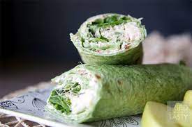 Butterfly open & pound flat a chicken breast. Chicken Spinach Cream Cheese Tortilla Wrap Tried And Tasty