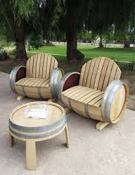 Pin By Brandy Meverden Potts On Good Stuff Backyard Furniture Barrel Furniture Wine Barrel Furniture