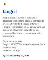Urban Dictionary Fangirl Urban Dictionary Funny Urban Dictionary Fangirl