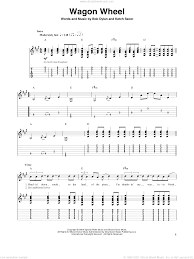 How to play wagon wheel on guitar. Rucker Wagon Wheel Sheet Music For Guitar Tablature Play Along
