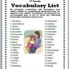 Vocabulary refers to a collection of words. 1