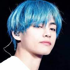 Baby Omega Part 15 Taehyung Blue Hair Taehyung Hair Color Bts Hair Color