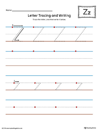 letter z tracing and writing printable worksheet color myteachingstation com
