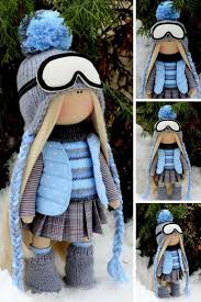 подарок на новый год бабушке и дедушке своими руками Munecas Bambole Puppen Tilda Doll Blue Doll Winter Doll Handmade Doll Cloth Doll Textile Doll Rag Doll Fabric Doll Nursery Doll By Olga P Detskie Kukolnye Platya Svyazanye Kryuchkom Kukly I