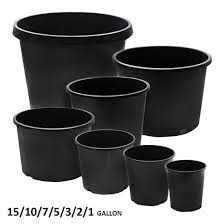 Calipots 5pack 5 Gallon Premium Black Plastic Nursery Plant Container Garden Planter Pots 5 Gallon Ch Plastic Plant Pots Garden Planters Pots Plant Nursery