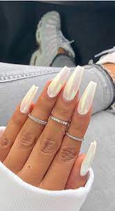 But, that doesn't mean you can't have it with shorter nails. Top 40 Coffin Nails Ideas For This Summer 2019 Page 20 Of 40 Belikeanactress Com Matte White Nails Chrome Nails White Nail Designs