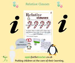 When to use which and. Relative Clause Poster Apple For The Teacher Ltd