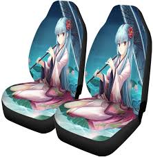 Anime car seat covers set. Amazon Com Pinbeam Car Seat Covers Anime Lotus Hime Japanese Girl Umbrella Characters Drops Flower Set Of 2 Auto Accessories Protectors Car Decor Universal Fit For Car Truck Suv Automotive