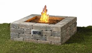 Homemade square brick fire pit. Outdoor Greatroom Company 24 Inch Square Diy Gas Fire Pit Kit