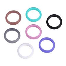 yosoo 5 sizes 7pcs colors women silicone wedding ring set outdoor workout flexible band silicone ring silicone rings set walmart canada