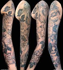 Sweet black roses shoulder tattoo. Black And Grey Rose Tattoo Sleeve Rose Tattoo Sleeve Sleeve Tattoos For Women Black And Grey Tattoos Sleeve