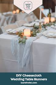 More images for black tablecloths on boho wedding tables » Cheesecloth Table Runner Diy Laurel Twist Co