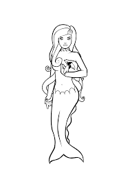 The oceans are home to some o. Mermaid Diver Coloring Page