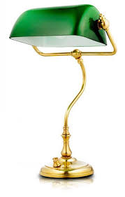 Detailed with a classic pull chain that turns the lamp on and off, this banker's lamp is a. Bankers Lamp Brass With A Green Shade Classic Style Sekelskifte