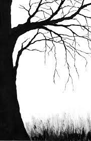 Creepy Tree Tree Trunk Drawing Silhouette Drawing Tree Drawing Simple
