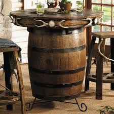 Antler Barrel Pub Table Log Cabin Furniture Cabin Furniture Pub Table