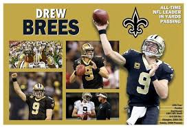 Drew Brees All Time Nfl Yards Passing Leader Commemorative Etsy In 2020 All About Time New Orleans Saints Football Nfl