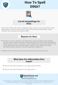 How To Spell Dina And How To Misspell It Too Spellcheck Net