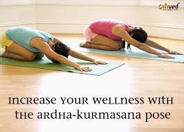 Half Tortoise Pose Ardha Kurmasana Asana Some Of The Benefits Of The Asana Are It Helps To Rel Neck And Shoulder Muscles Posture Help Therapeutic Yoga