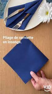 pliage de serviette de table en losange video spoon crafts diy table decor christmas centerpieces diy