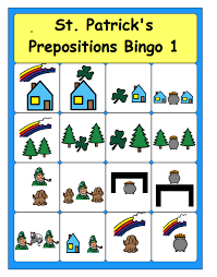 St Patrick S Day Preposition Bingo Free Download Pinned By Pediastaff Please Visit Speech Language Activities Speech Activities Spring Speech Therapy