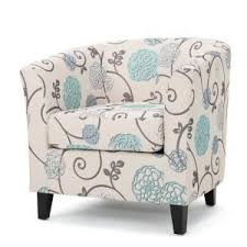 noble house preston white and blue floral fabric low back club chair 11808 the home depot barrel chair club chairs chair