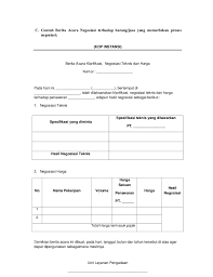 Berita Acara Kesepakatan Negosiasi Harga Pekerjaan Tambah Cute766