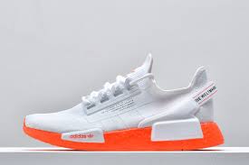 Adidas nmd r1 primeknit trainers g54148 grey/black/white uk8/us8.5/eu42. Adidas Nmd R1 V2 White Orange Fx3902 Favsole Com