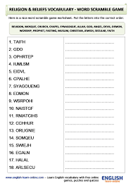 The spruce / alex dos diaz if you want to play puzzles, look no further! Religion And Beliefs Vocabulary In English With Games And Puzzles
