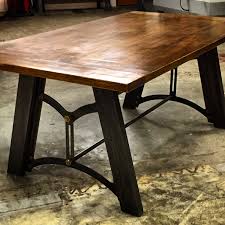 Search for info about kitchen tables. Custom Industrial Metal Base Dining Table With Maple Table Top By By Gordon Living Custommade Com