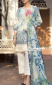 White Turquoise Suit 2 Pcs Buy Sapphire Pakistani Dresses And Clothing Online In Usa Uk Designer Winter Dresses Women S Fashion Dresses Asian Outfits