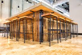 Barra Altura Armadura Industrial Y Taburete De Barra De Madera Etsy Wood Bar Stools Bar Stools Wood Bar Top