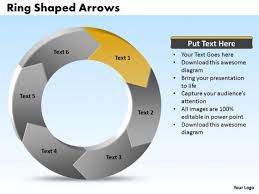 ppt power point org chart shaped circular arrows powerpoint