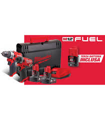Mit extremer power und langer akkulaufzeit bieten die milwaukee im kabellosen betrieb deutliche vorteile gegenüber kabel. Kit 12v Schlagbohrer Schlagschrauber Milwaukee M12fpp2a 602x