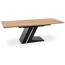 Table a manger pied or. Table De Salle A Manger Design Extensible Avec Pied Central En Acier