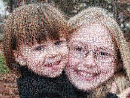 Custom Photo Mosaic Print: Wedding, Anniversary, or Memorial Gift
