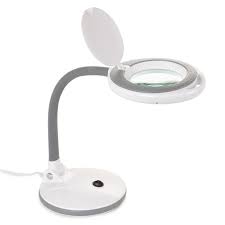 Newhouse Lighting 4 In Led Magnifying Lamp Table With Top Lens Nhmagtbl The Home Depot