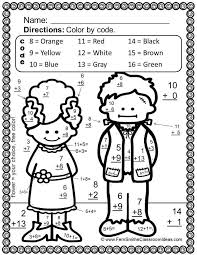 Dollar Deal Halloween Color Your Answers Addition Printable And Answer Key Halloween Math Fern Smith S Classroom Ideas Addition And Subtraction